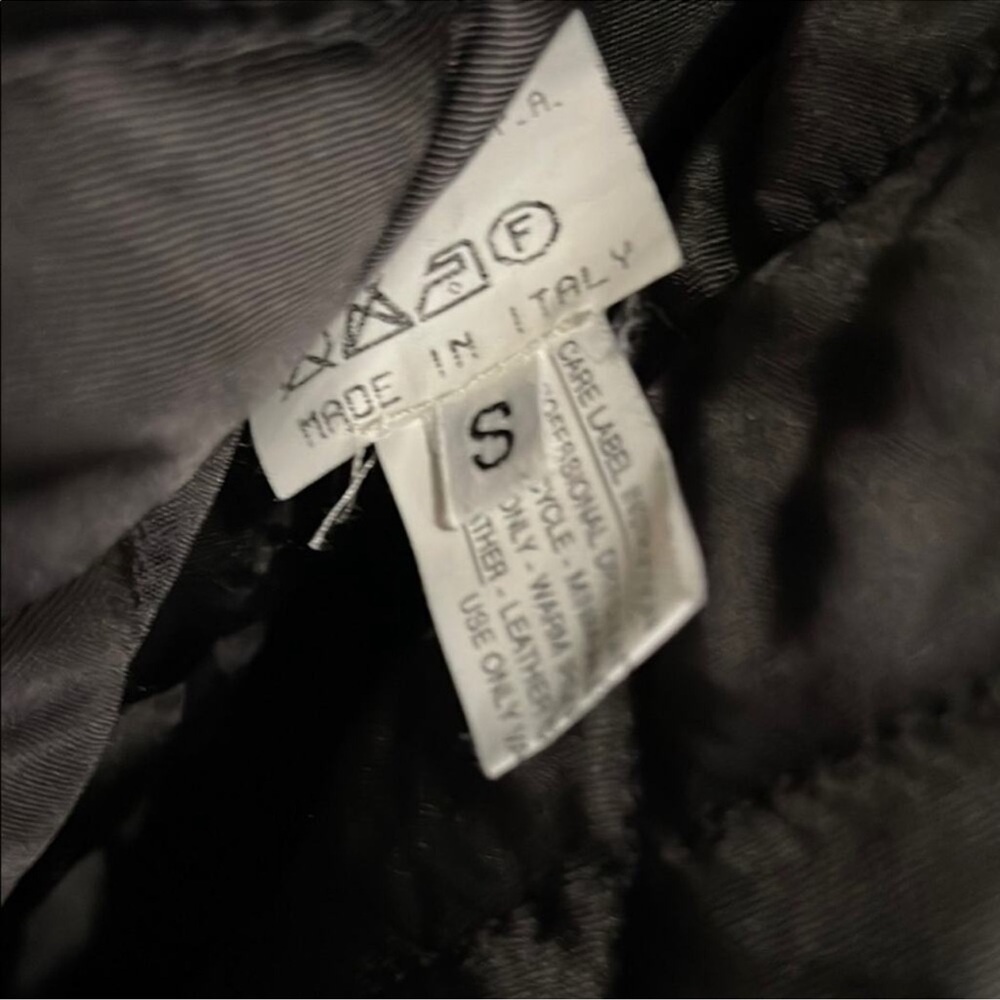 Iceberg Black Bomber with beautiful Tan Fur Hood. Design only on front - Picture 7 of 12